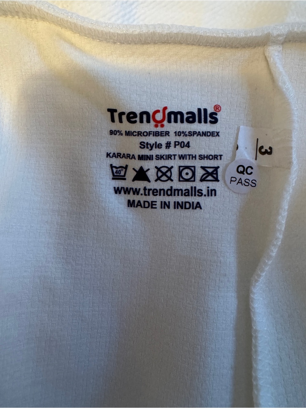 Premium White Textured Women's Skort - Picture 2 of 11